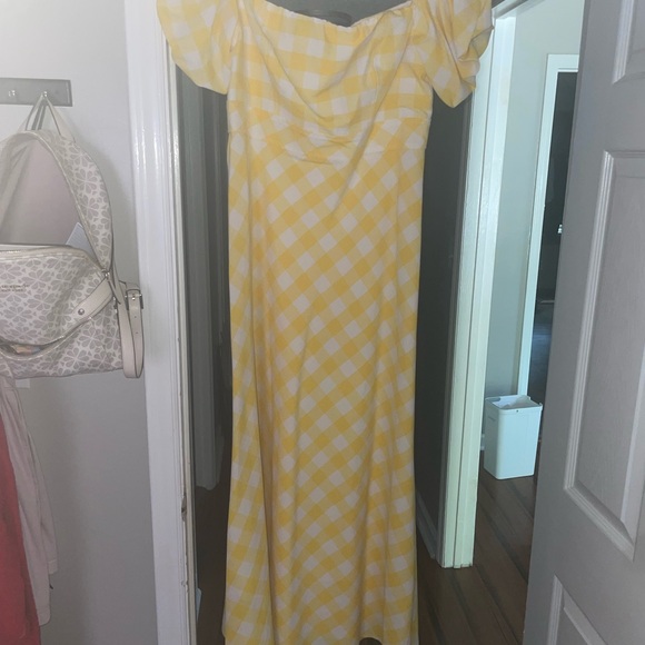 Crown & Ivy Yellow Plaid Maxi Dress - Picture 2 of 2